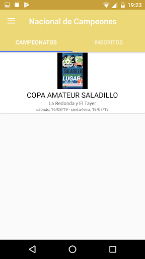 Android application Copa Nacional De Campeones screenshort