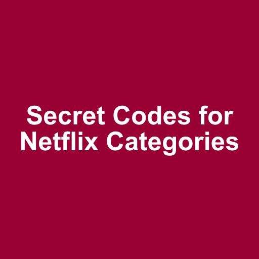 Codes for Netflix Categories  Icon