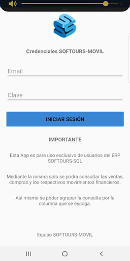 Android application SOFTOURS-MOVIL screenshort