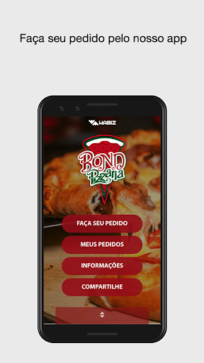 Android application Bond Pizzaria screenshort
