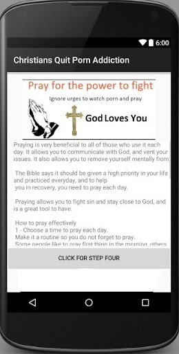 Porn Addiction recovery help. Screen 3