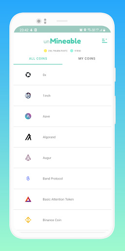Android application unMineable Pool Mining Monitor screenshort