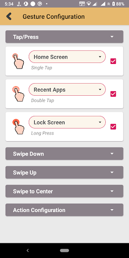 Android application Assistive Navigation Gestures screenshort