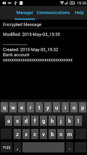 PEM - Password and Encryption Screen 2