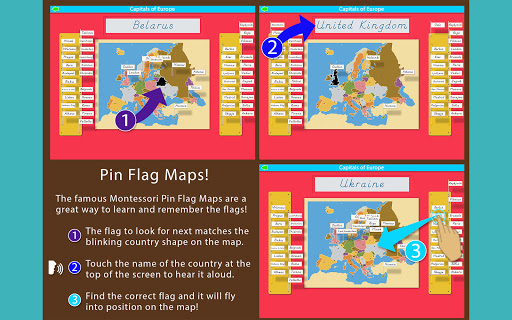 Capitals of Europe - Montessor Screen 3
