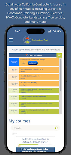 Android application ContractorsTest screenshort