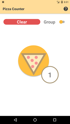 Android application Pizza Counter screenshort