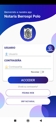 Android application Notaria Berrospi Polo screenshort