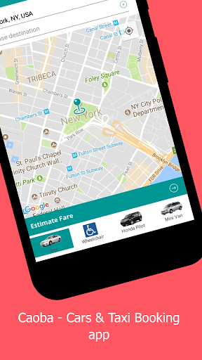 Android application Caoba Taxi screenshort