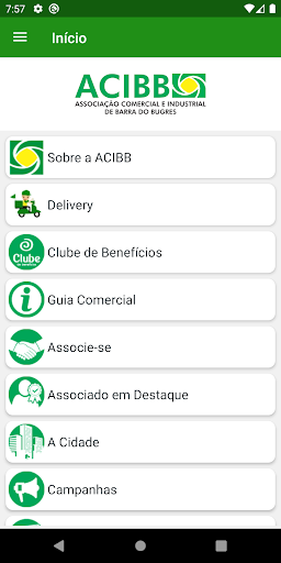 Android application ACIBB Barra do Bugres screenshort
