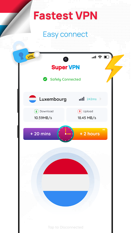 Luxembourg VPN: Luxembourg IP - New - (Android)