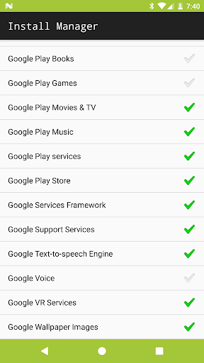 Android application Install Manager screenshort