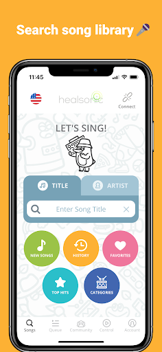 Android application healsonic screenshort