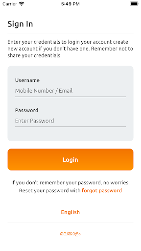 Android application Eziday Delivery screenshort