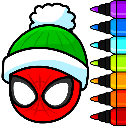 Superhero Coloring Book Games Logo