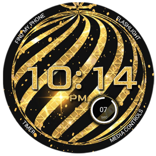 Christmas Gold Watch Face Logo