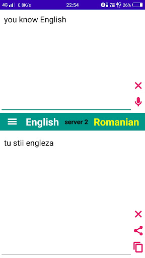 Romanian - English Translator Screen 3