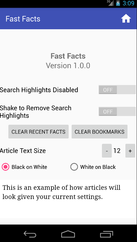 Android application Palliative Care Fast Facts screenshort