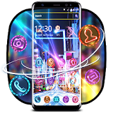 Neon Colorful City Theme icon