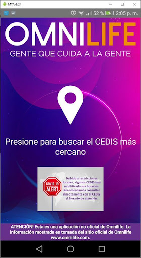 Android application Omnilife CEDIS screenshort