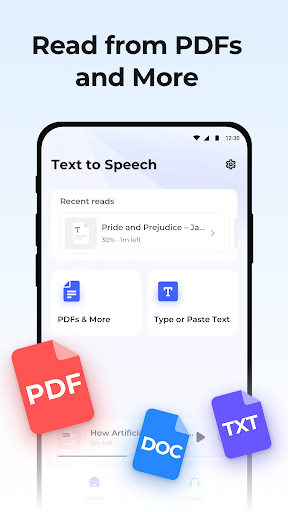 Screenshot of Text to Speech - AI Reader