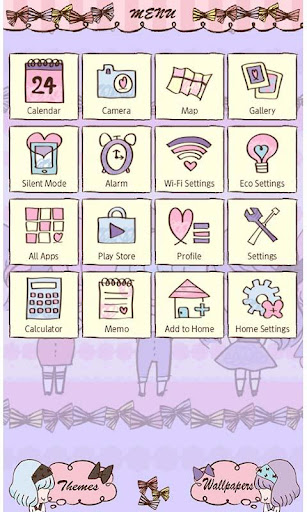 -Ribbon Girls- Theme +HOME Screen 2