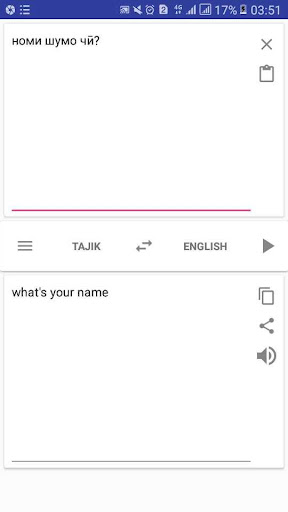Android application Tajik English Translator screenshort