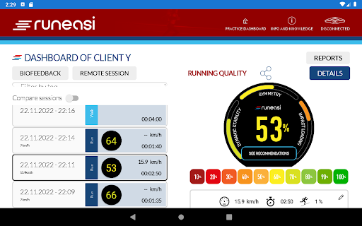 Android application Runeasi: run with quality screenshort