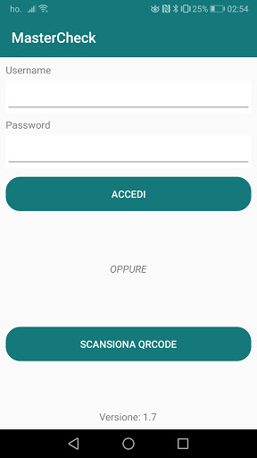 Android application MasterCheck:gestione checklist screenshort