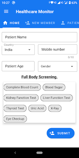 Android application HealthCare Monitor screenshort