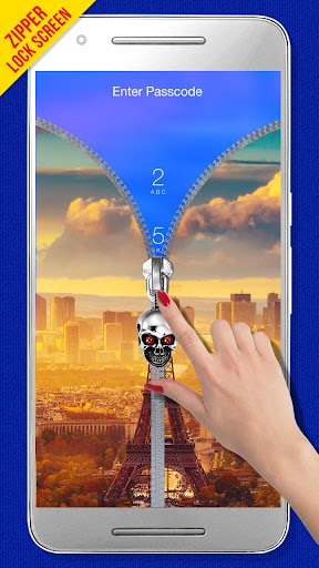 Android application Paris Zipper Lock Screen screenshort
