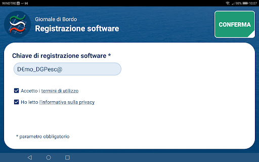 e-LogBook Screen 2