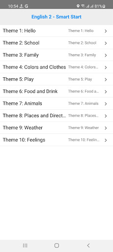 Android application English 2 Smart Start ref book screenshort