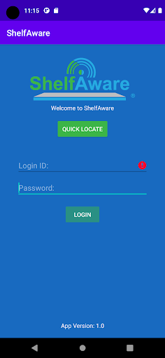 Android application ShelfAware screenshort
