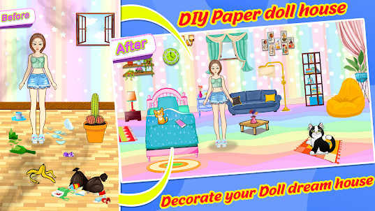 DIY Paper Doll Game For Girls