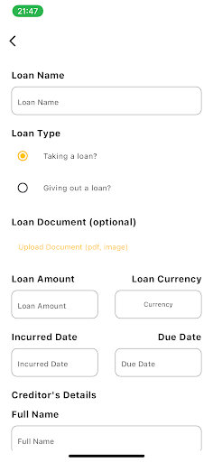 Loan Manager Screen 3