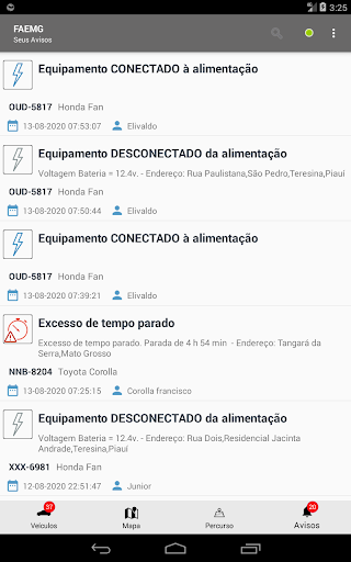 FAEMG Rastreamento Screen 3