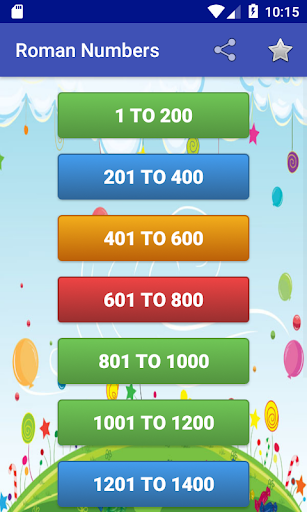Android application Roman Numbers screenshort