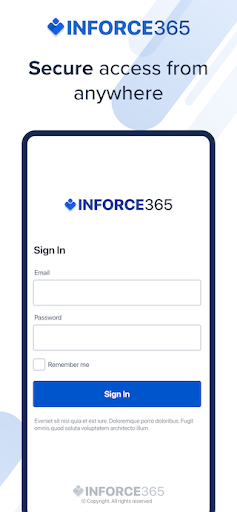 Android application Inforce365 Field Service screenshort