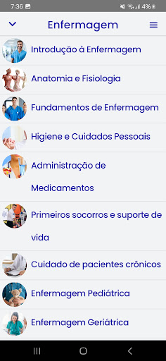 Visualização do aplicativo