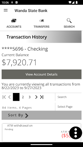 Wanda State Bank Mobile Screen 3