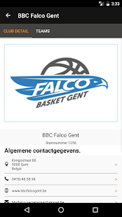 Basketbal App Screenshot