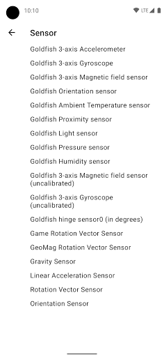 Screenshot of Device Info