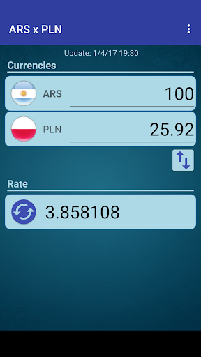 Android application Argentine Peso x Polish Zloty screenshort