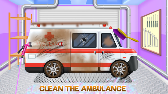 Emergency Vehicles at Car Wash For PC installation