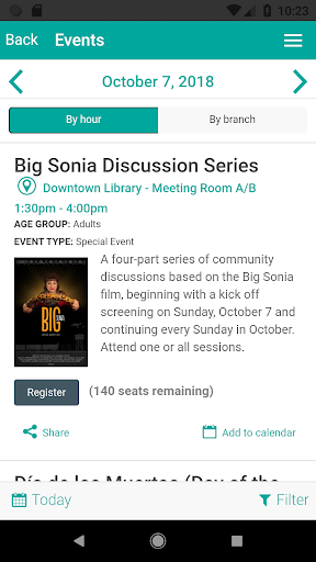Siouxland Libraries app Screen 2