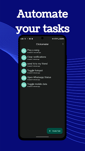 Android application Clickomater (automation tool) screenshort