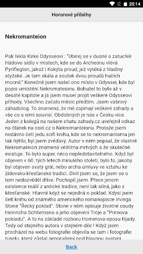 Android application Hororové příběhy screenshort