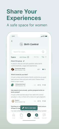 Screenshot of Ease: Birth Control Reminder