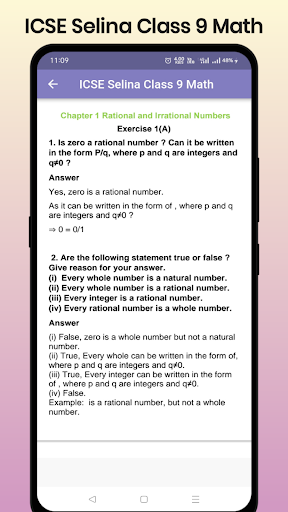 ICSE Selina Class 9 Math Screen 2
